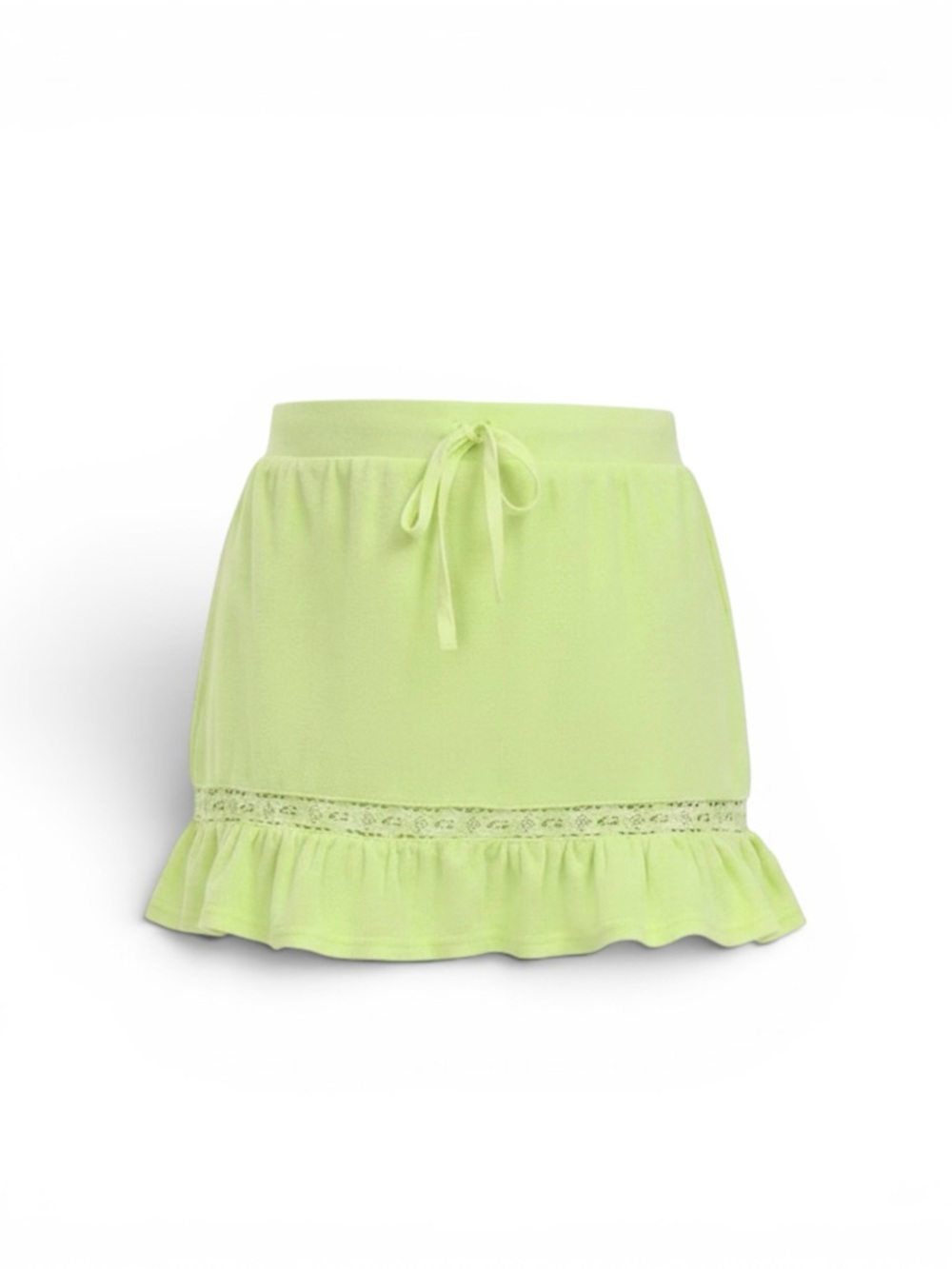 Juicy‎ Couture Towel Terry Mini Skirt w/Lace Trim